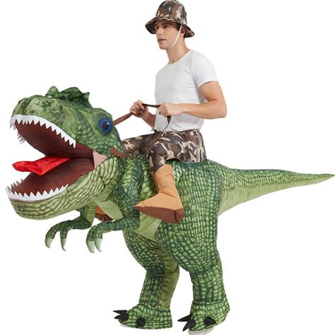 Inflatable Dinosaur Costume For Adult Halloween Blow Up Rider