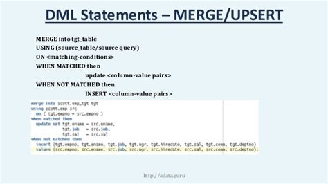 Oracle Sql Dml Statements