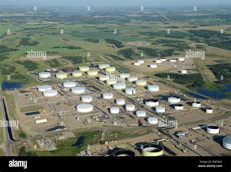 Enbridge Pipeline terminal Hardisty, Alberta Stock Photo - Alamy