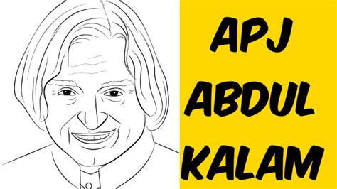 Apj Abdul Kalam Sketch Outline