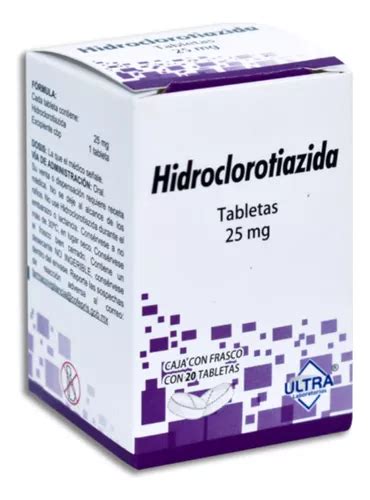 Hidroclorotiazida 25 Mg Caja 20 Tabletas Ultra Laboratorios MercadoLibre