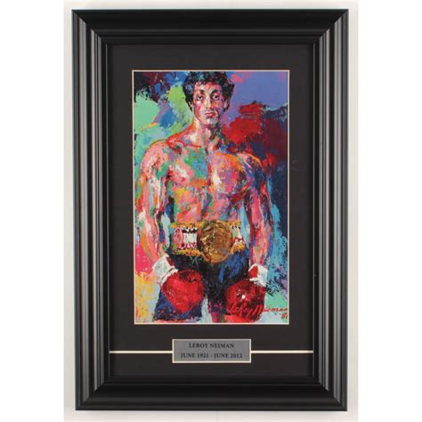 Leroy Neiman Rocky 11x16 Custom Framed Print Display Pristine Auction