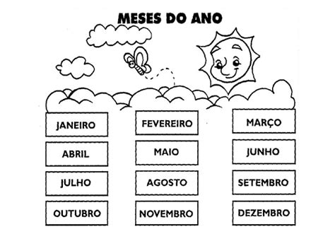 Nome Dos Meses Do Ano Para Imprimir - 24 Atividades sobre Meses do Ano para Imprimir - Online Cursos Gratuitos