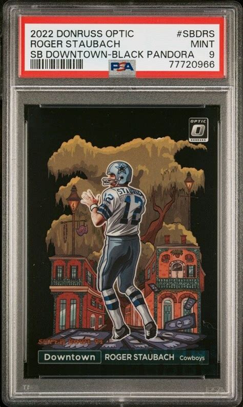 2022 Donruss Optic Super Bowl Downtown Black Pandora Roger Staubach 25