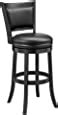 Ball Cast Jayden Wooden Swivel Bar Stool With Faux Leather Upholstery