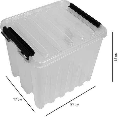 Контейнер Rox Box 21x17x18 см 4.5 л пластик с крышкой цвет прозрачный ️ ...