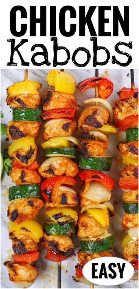 Grilled Chicken Kabobs Artofit