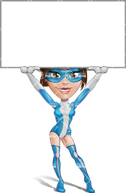 Super Woman Cartoon Vector Hero Character Sign Graphicmama