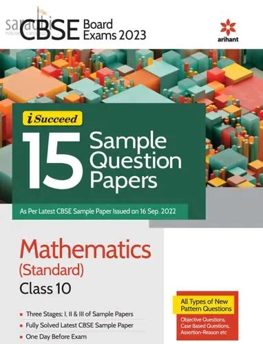 Cbse Board Exams 2023 Isucceed 15 Sample Question Papers Mathematics Standard Class 10