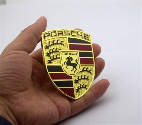 Porsche Crest 3 Inch Metal Enamel Car Emblem Sticker A