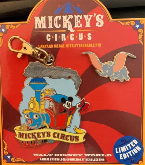 DISNEY MICKEY'S CIRCUS Event Dumbo Casey Jr. Train Pin & Medal LE 250 ...