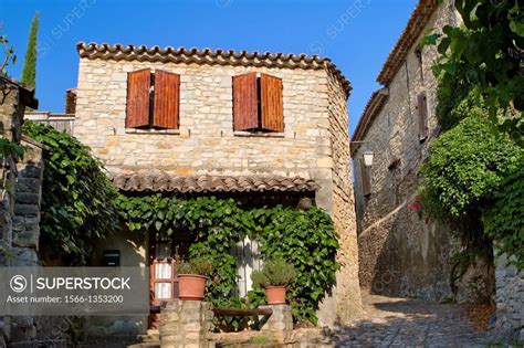 Typical Paved Street In Roque Sur Ceze Labelled The Most Beautiful