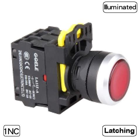 5 PCS Push Button Switch Industrial Switch LED Latching OR Momentary