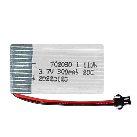 702030 Battery, Hongjie 702030 3.7V 300mAh Battery for Hongjie Aerial ...
