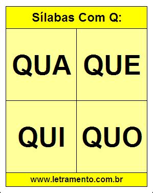 Letramento Qua Que Qui Quo Atividades Para Alfabetiza O Usando