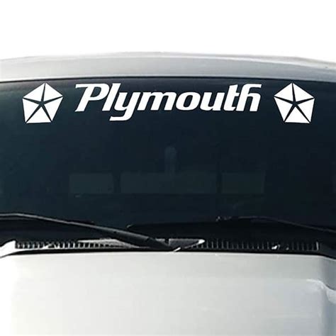 Plymouth Windshield Visor Decal For Your Vehicle Thriftysigns