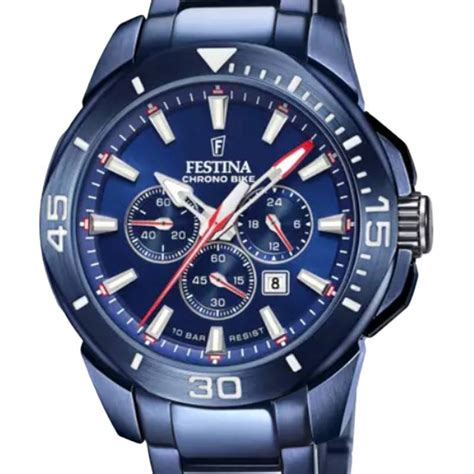 Montre Chrono Bike Bleu Acier F20643 1 Festina Ocarat