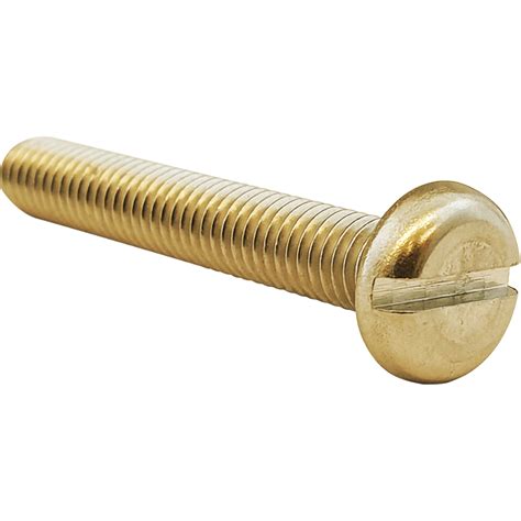 Solid Brass Slotted Pan Head Machine Screws Fusion Fixings