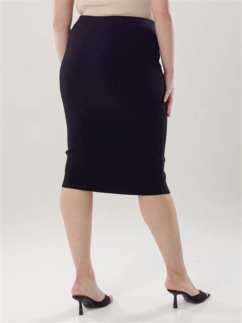 Rib Knit Pencil Skirt Dressing Paula Malaysia