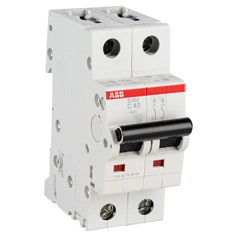 INTERRUTTORE MAGNETOTERMICO ABB 2P 40A 6KA 2MOD S202