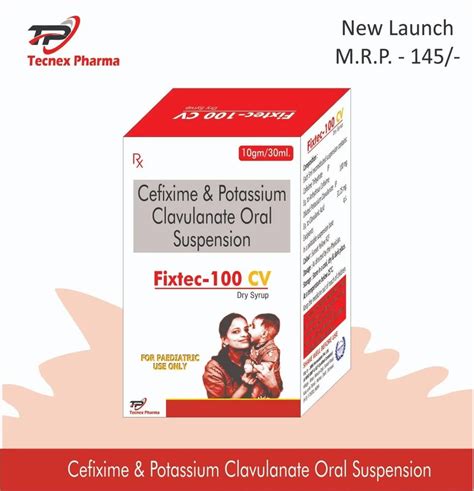 Cefixime And Potassium Clavulanate Oral Suspension 100 Mg 5 Ml At Rs 29 Bottle In Ambala