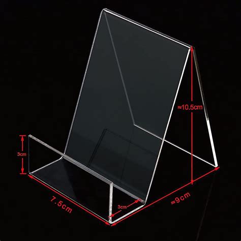 6 Packs Clear Acrylic Book Stand Transparent Book Display Stand Book