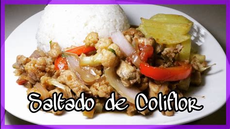 Saltado De Coliflor Con Pollorecetas De Comida Saludable Y Delisiosa