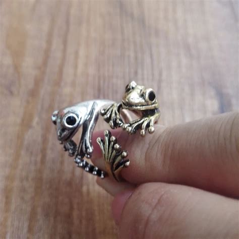 The Frog Prince Rings Cute Animal Rings Frog Wrap Rings Fox Ring Unique ...