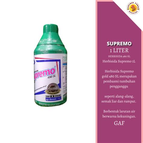 Supremo 480 SL Isi 1 Liter Herbisida Pembasmi Tumbuhan Pengganggu