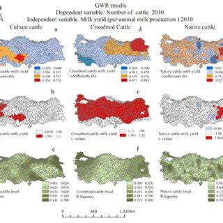 Spatial Distribution Of Local Coefficients R Squared And T Statistics