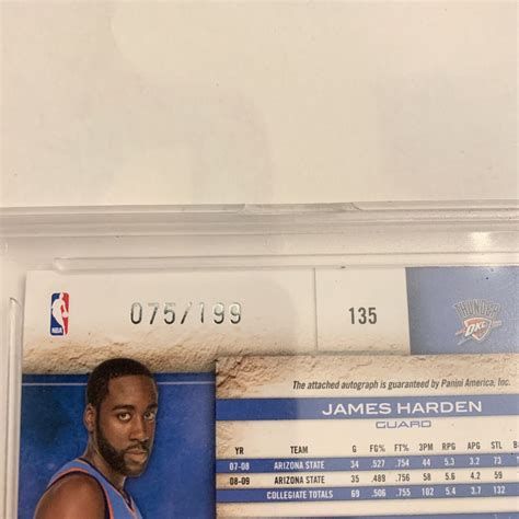 Panini Studio Signatures James Harden Au Rc For