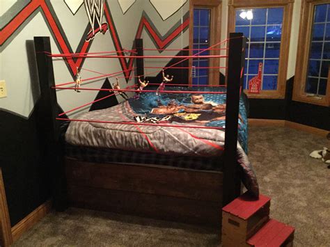 WWE ring bed | Wwe bedroom decor, Wwe bedroom, Bedroom color schemes