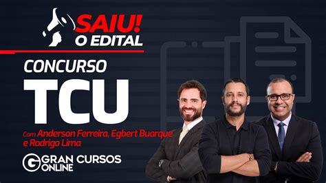 URGENTE Concurso TCU Edital Publicado YouTube