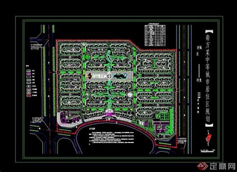 现代风格详细的小区规划cad方案（带配套公建说明）