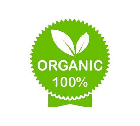 Premium Vector Organic Icon 100 Percent Organic Product Label