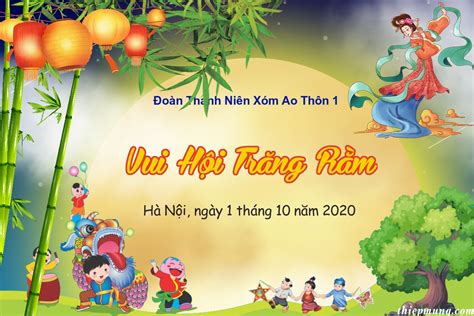 Tạo backdrop tết trung thu 2022 đẹp ấn tượng