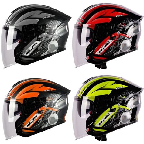 HELM NJS KAIROZ RUSH MOTIP DOBEL VISOR Lazada Indonesia