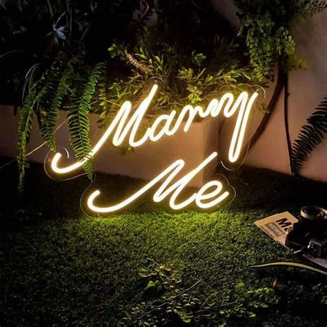 Marry Me Neon Signcustom Neon Sign Wedding Custom Neon Etsy