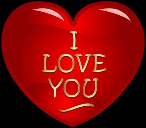 A Red Heart With The Words I Love You Written In Gold Lettering On It S