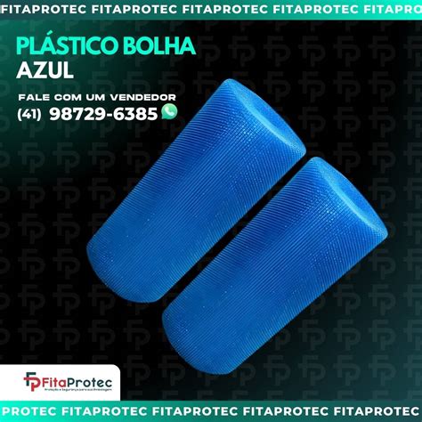 Pl Stico Bolha Azul M X M Fita Protec