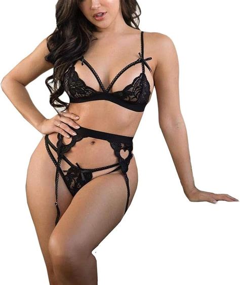 XQTX Sexy Lace Lingerie Erotic Dress Bra Garter Lingerie Set Porno Sexy