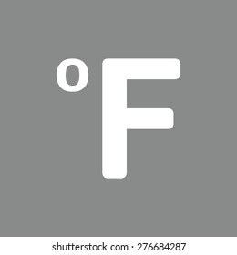 Degree Symbol Fahrenheit On White Background Stock Vector (Royalty Free) 1866716518