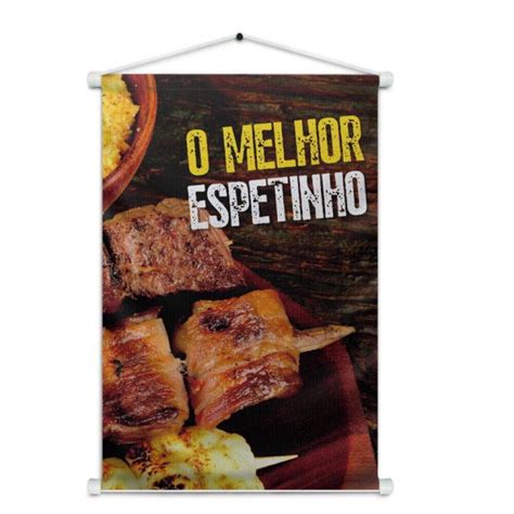 Banner Impresso Em Lona O Melhor Espetinho Elo