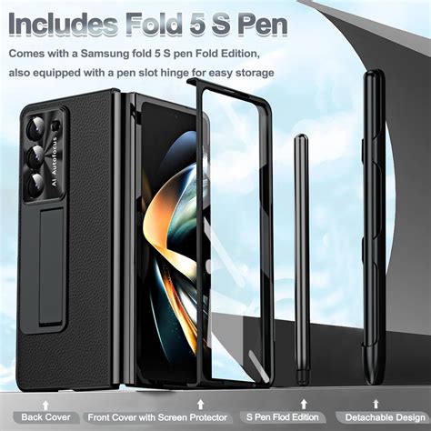 Miimall For Samsung Galaxy Z Fold 5 Case With S Pen Z Fold 5 Case