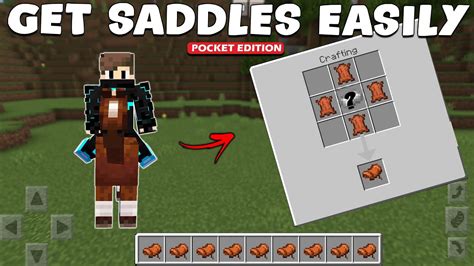 How To Craft Get Saddle In Minecraft Pocket Edition Youtube