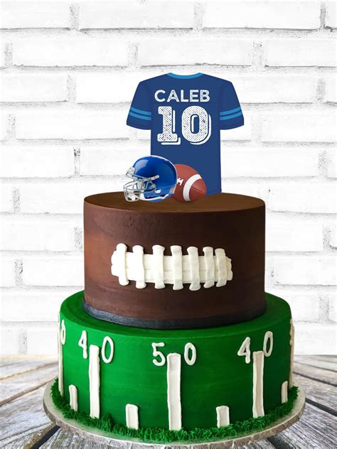 Personalized Football Cake Topper Football Cake Topper Super Bowl Cake