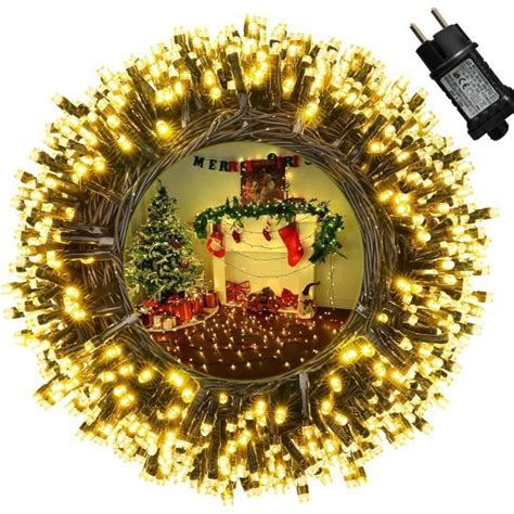 Guirlande Lumineuse Sapin De Noel 35M 350 Led Blanc Chaud Guirlande