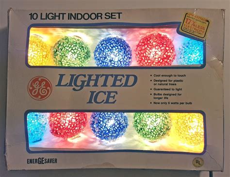 Ge Lighted Ice Vintage Christmas Lights Vintage Christmas Lights