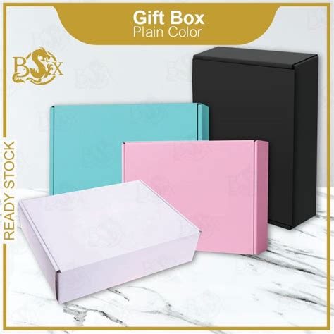 Plain Colour Gift Box Craft Paper Box Pizza Box Carton Box Kotak