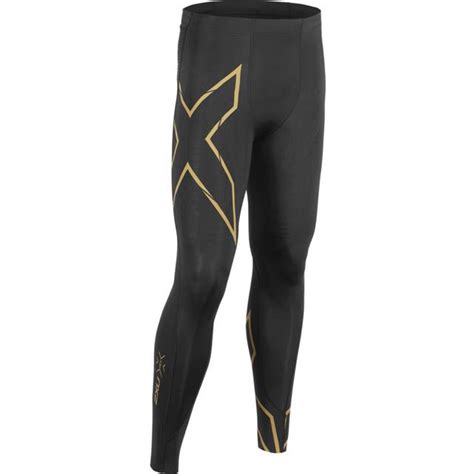 2xu Light Speed Compression Tights Men Black Gold Reflective • Pris